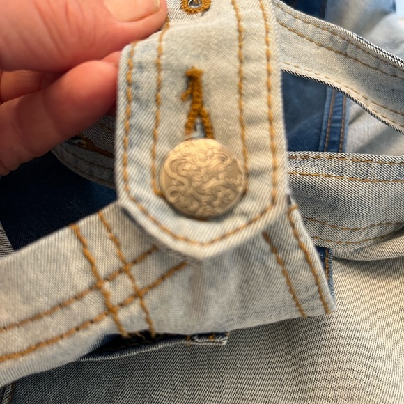 Crest Premium Overall Jeans sz L ladies light wash. - Picture 9 of 12